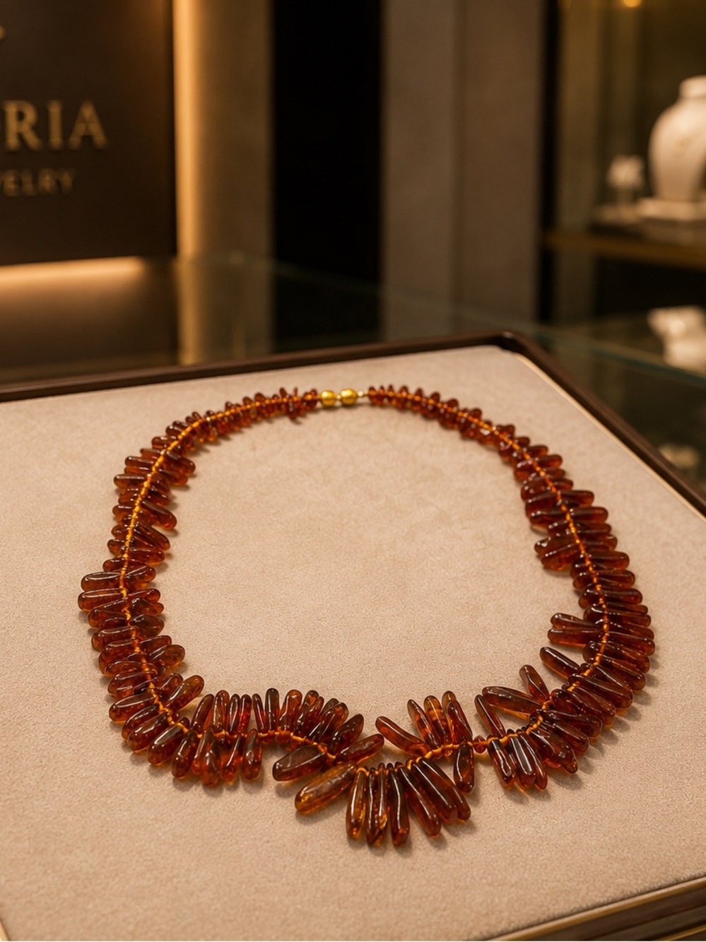 Genuine Baltic Amber Necklace extra large 22 inches long RARE!!!
